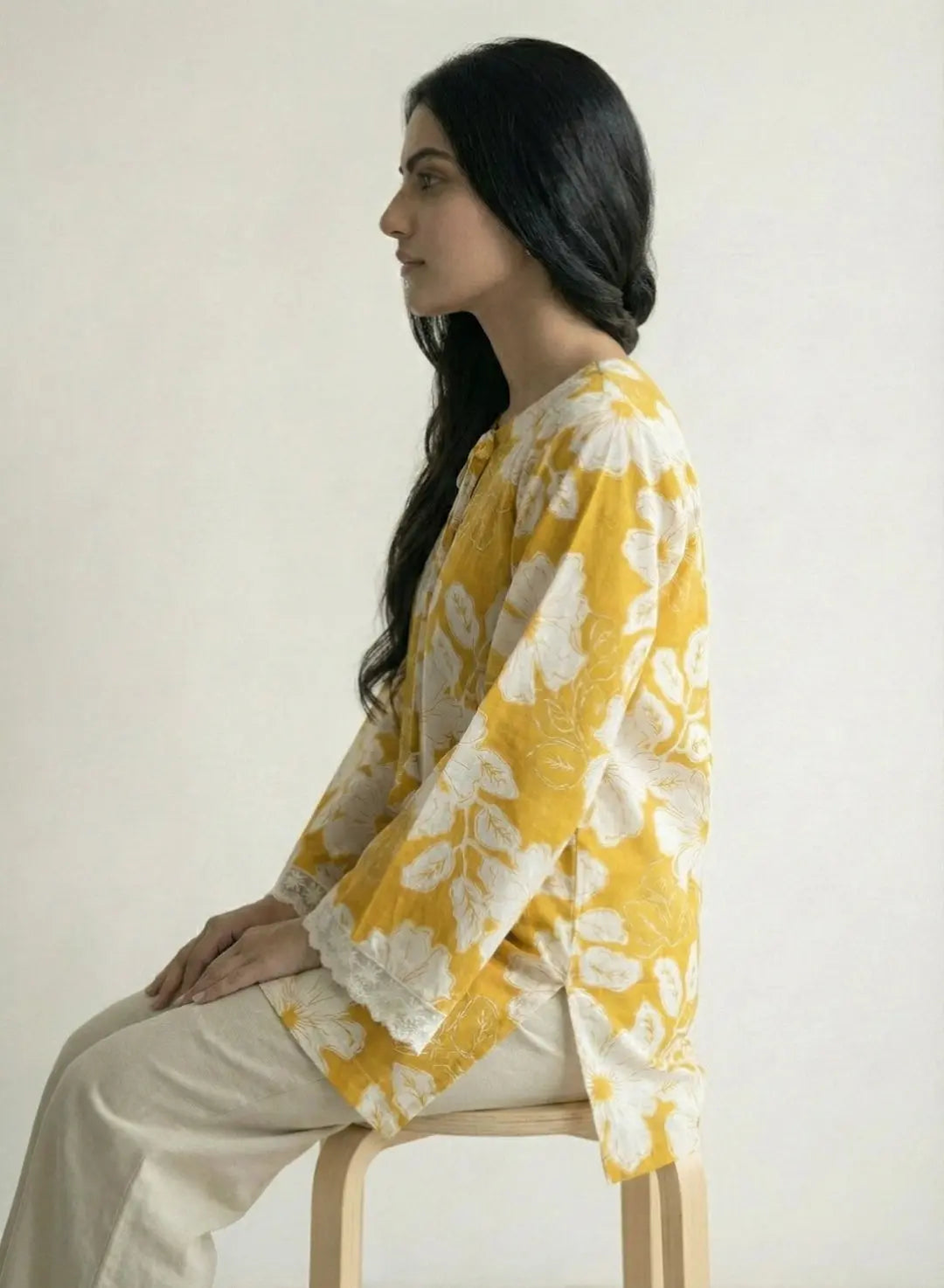 Jasmin Bell Sleeves Short Kurti – Kalyanja